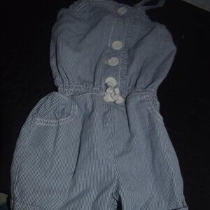 Xhilaration stripped blue and white romper 3T